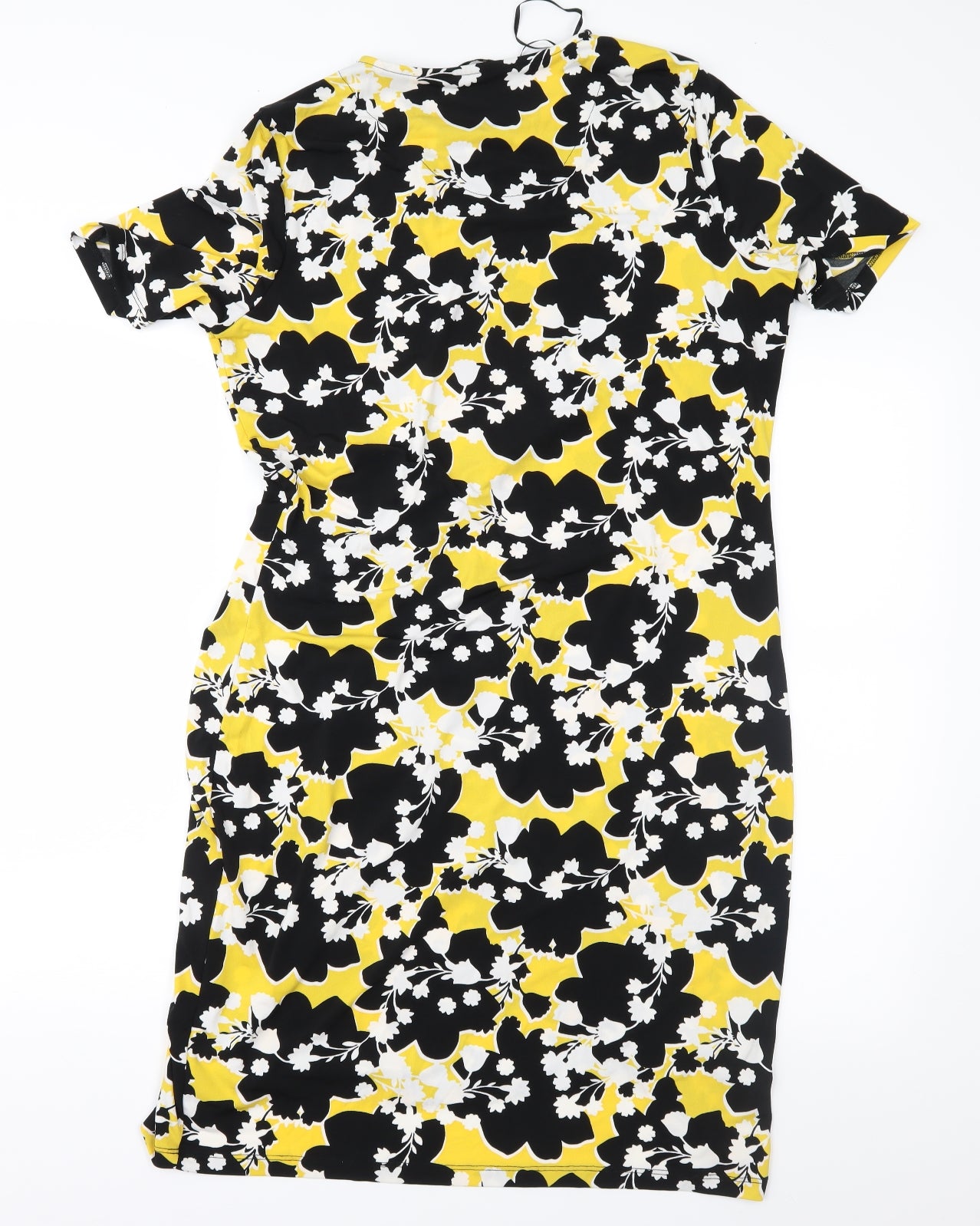 TU Womens Yellow Floral  Sheath  Size 16