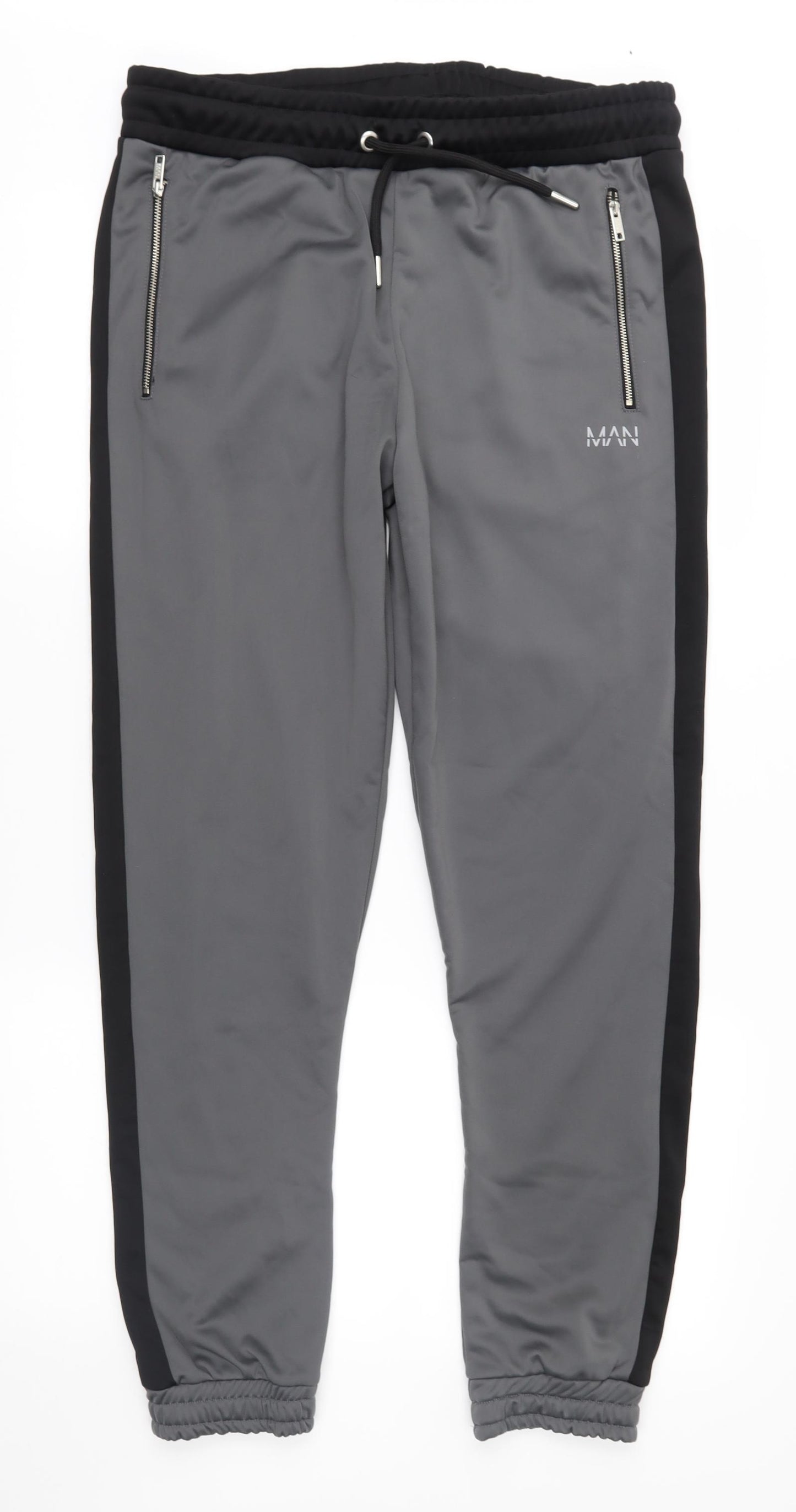 Boohoo Mens Grey   Jogger Trousers Size L L29 in