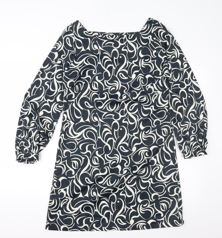 Matalan Womens Blue Geometric Shift Size 12