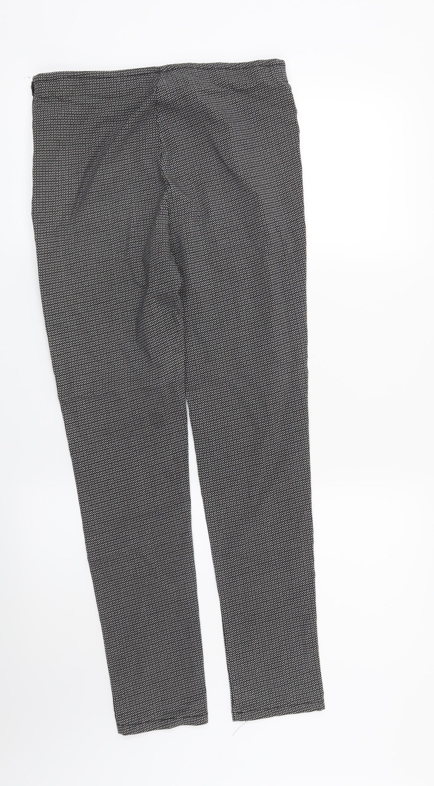 Primark Womens Black Geometric  Trousers  Size 12 L27 in