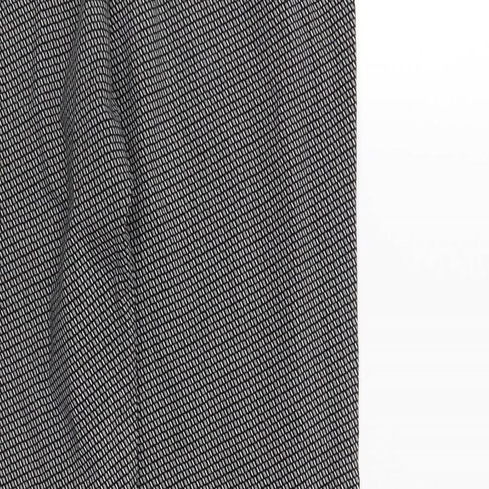 Primark Womens Black Geometric  Trousers  Size 12 L27 in