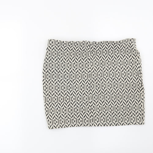 Atmosphere Womens Beige Geometric  Mini Skirt Size 12