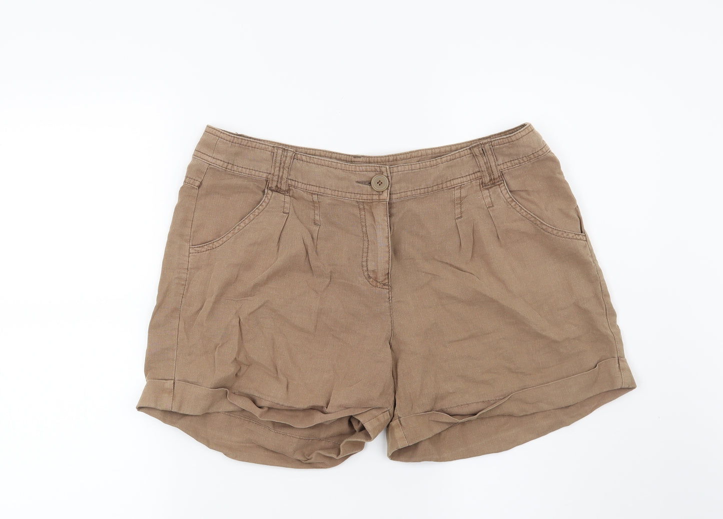 Dorothy Perkins Womens Brown   Hot Pants Shorts Size 12