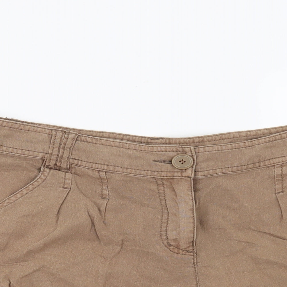 Dorothy Perkins Womens Brown   Hot Pants Shorts Size 12