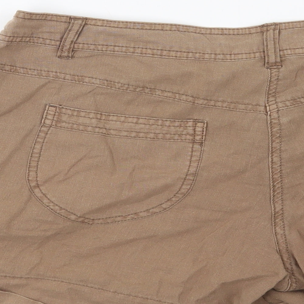 Dorothy Perkins Womens Brown   Hot Pants Shorts Size 12