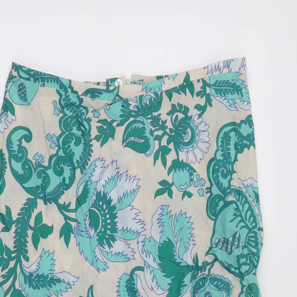 Great Plains Womens Beige Floral  A-Line Skirt Size 8