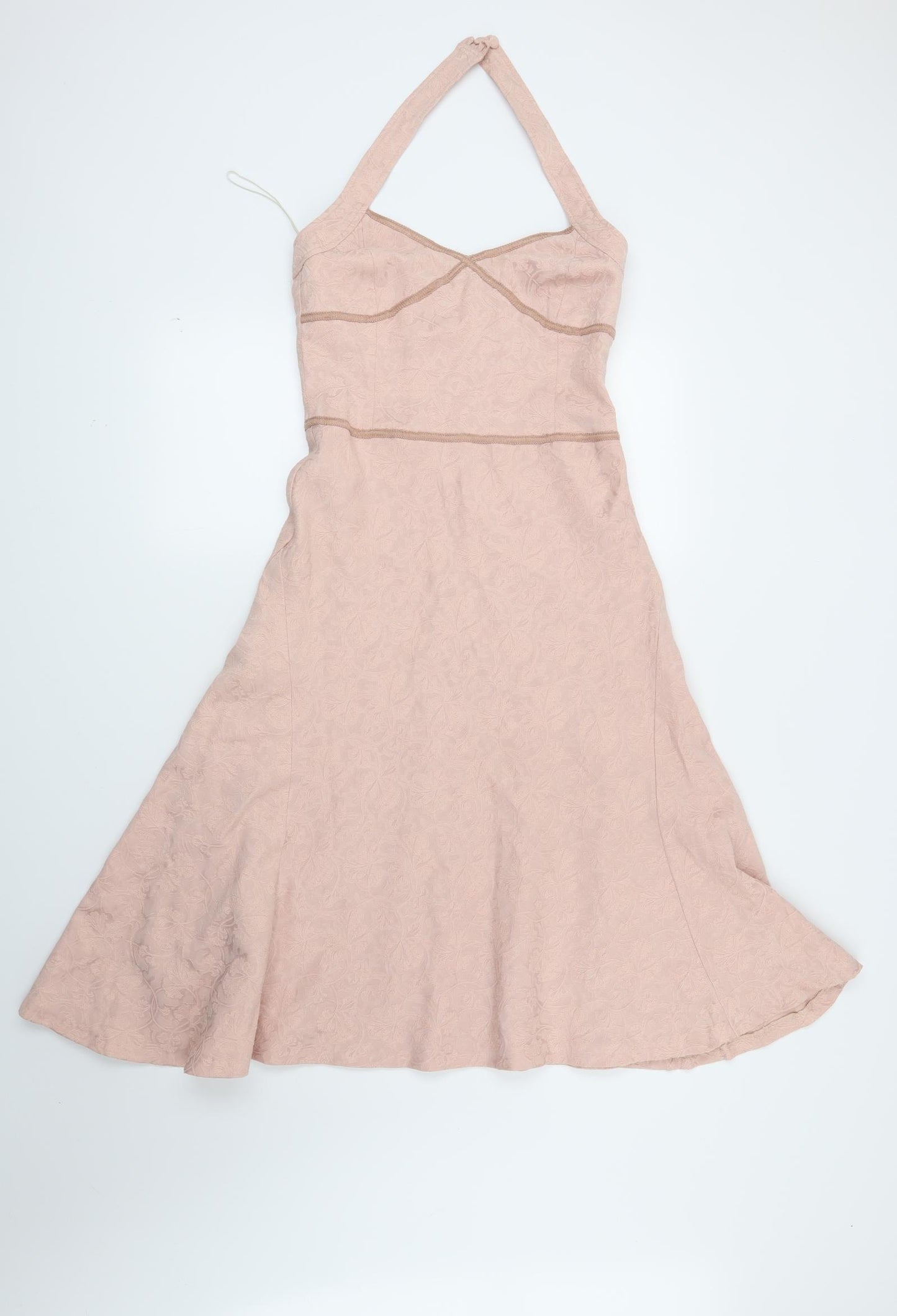 Zara Womens Pink Geometric  Fit & Flare  Size M