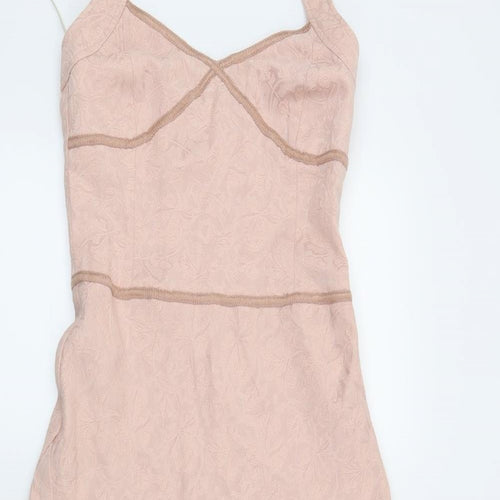 Zara Womens Pink Geometric  Fit & Flare  Size M