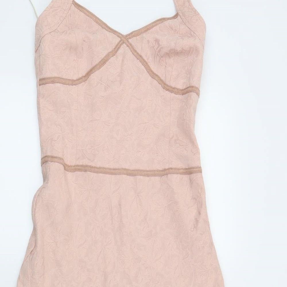 Zara Womens Pink Geometric  Fit & Flare  Size M
