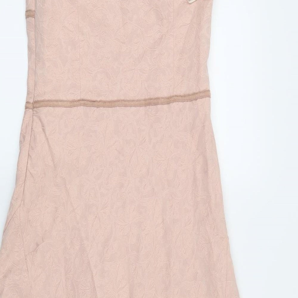 Zara Womens Pink Geometric  Fit & Flare  Size M