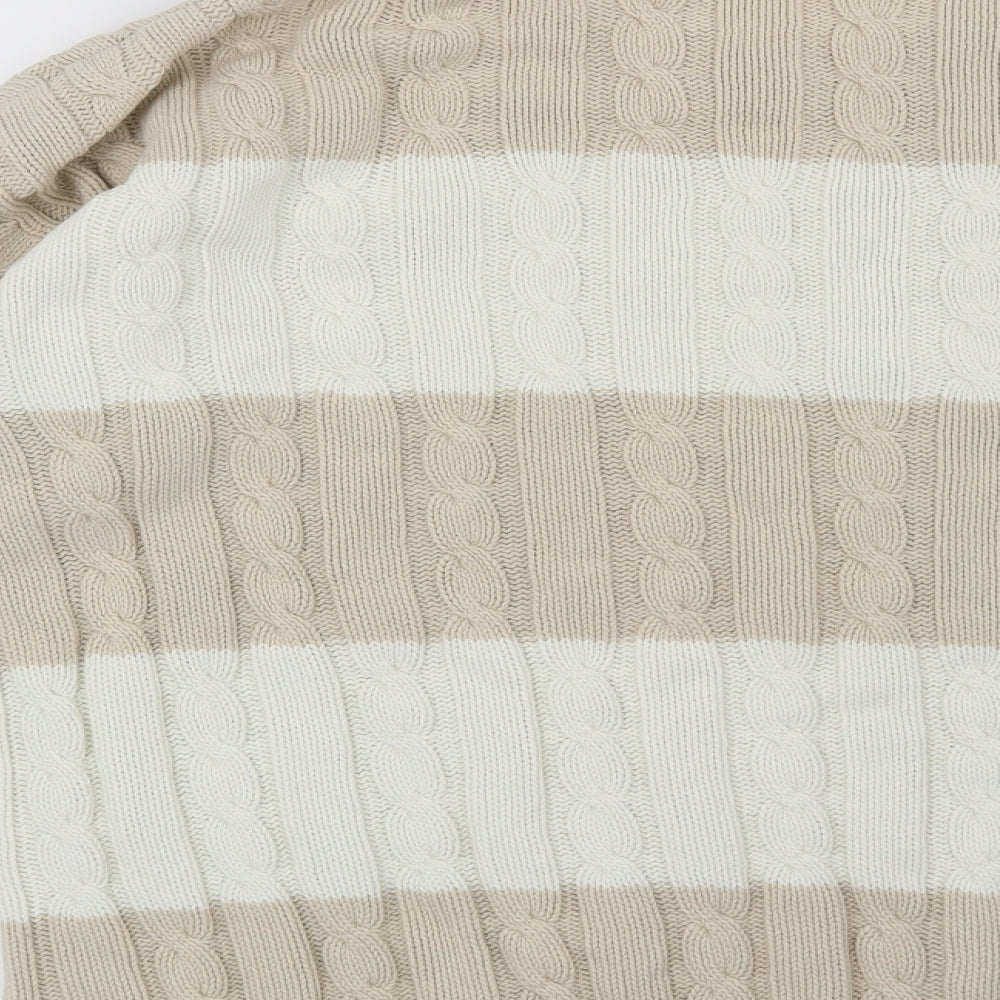 Preworn Womens Beige Striped  Pullover Jumper Size M