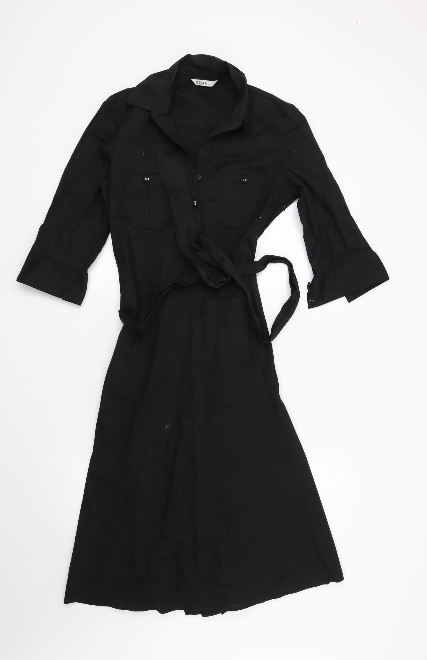 George Womens Black   Shirt Dress  Size 10
