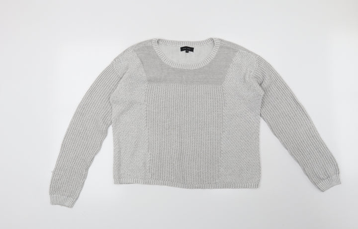 New Look Womens Grey Pullover Jumper Size 12