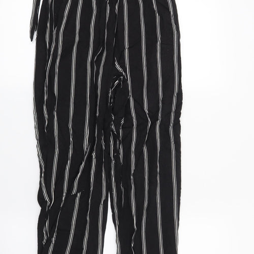 H&M Womens Black Striped  Trousers  Size 6 L24 in