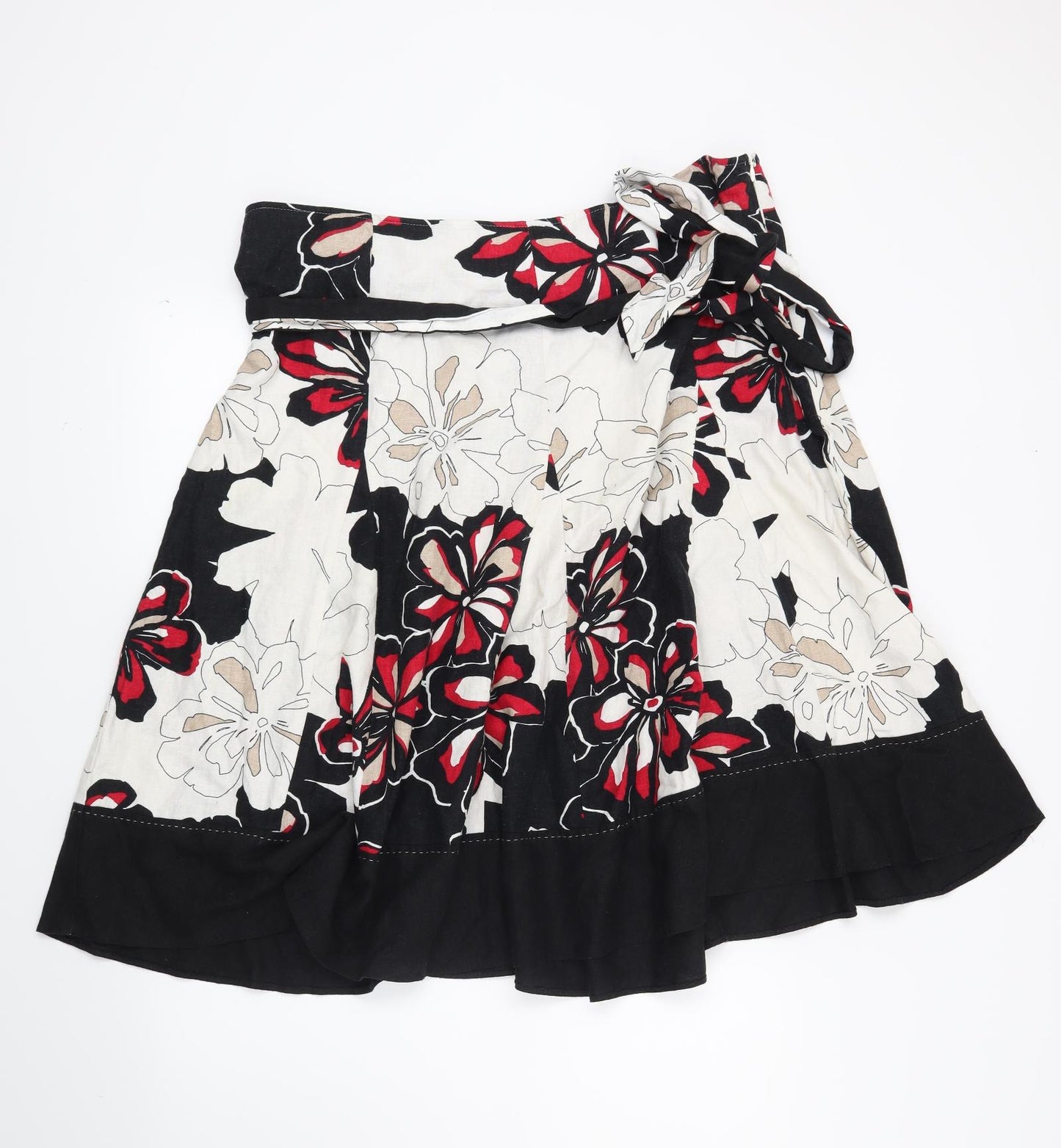 Marks and Spencer Womens White Floral  A-Line Skirt Size 20