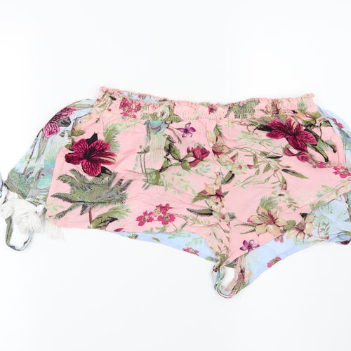 River Island Womens Pink Floral  Culotte Shorts Size M