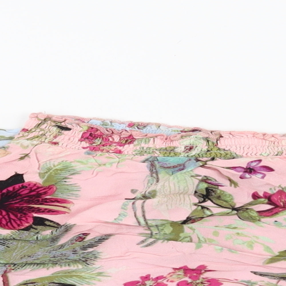 River Island Womens Pink Floral  Culotte Shorts Size M