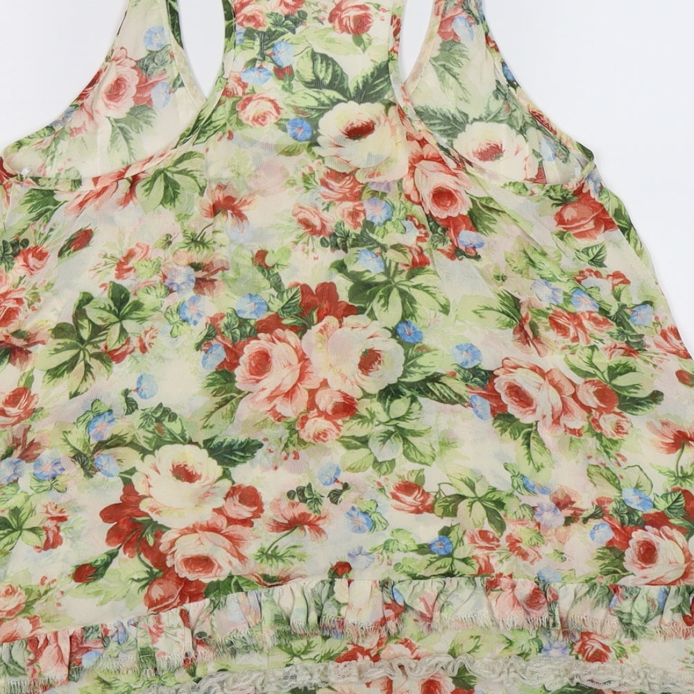 Topshop Womens Multicoloured Floral  Basic Blouse Size 8