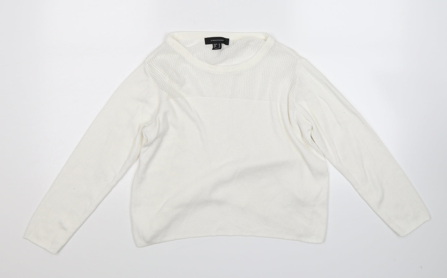Atmosphere Womens White  Knit Pullover Jumper Size 10