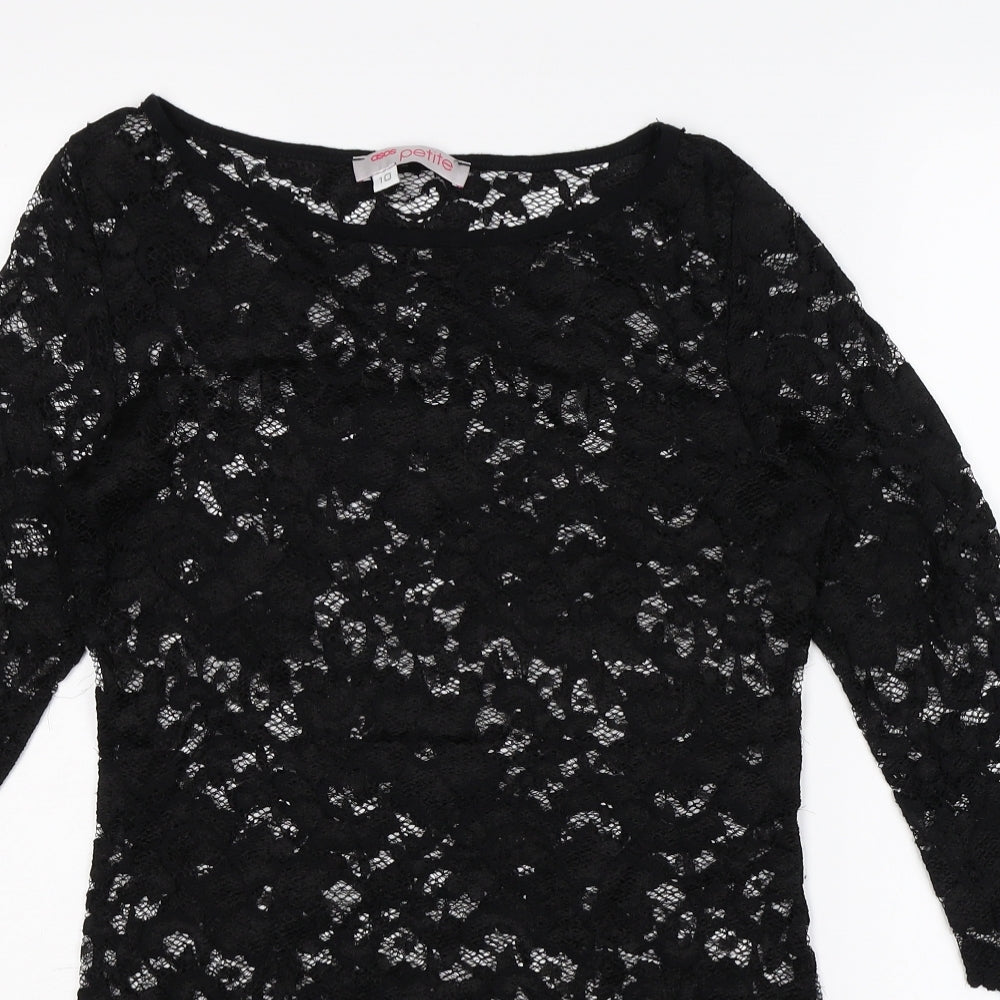 ASOS Womens Black  Lace Mini  Size 10