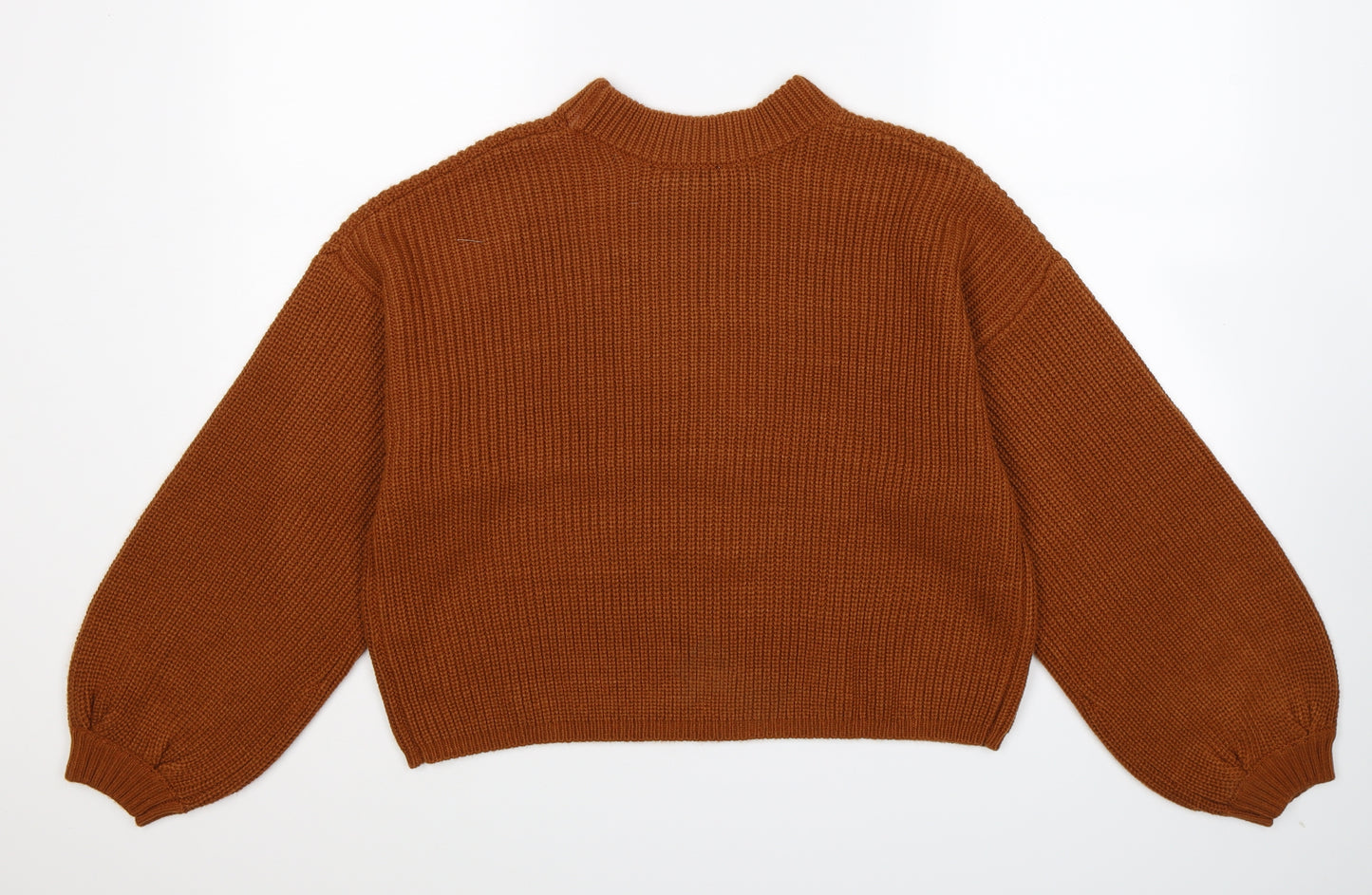 Miss Selfridge Womens Brown Floral Knit Pullover Jumper Size 12