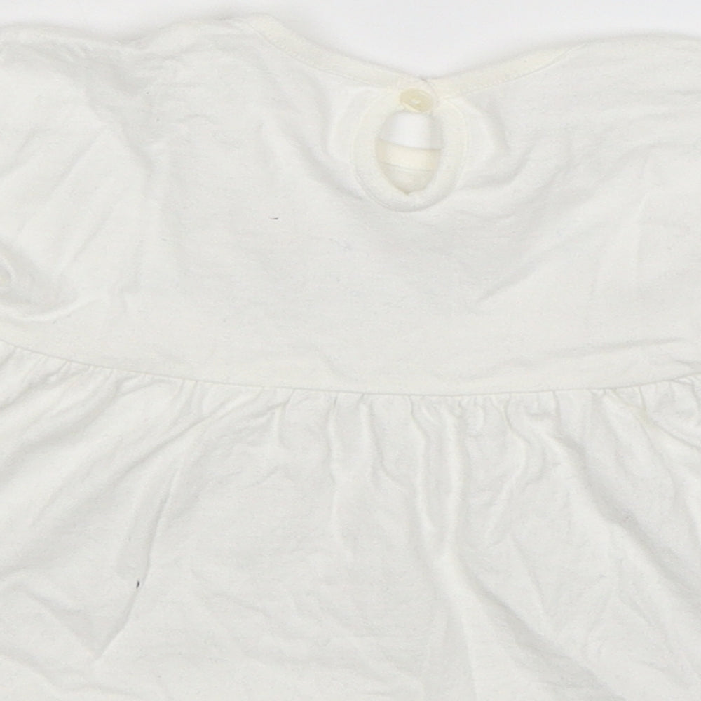 George Girls White   T-Shirt Dress  Size 6-9 Months