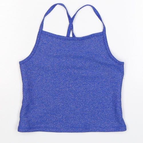 Marks and Spencer Girls Blue   Basic Tank Size 7-8 Years