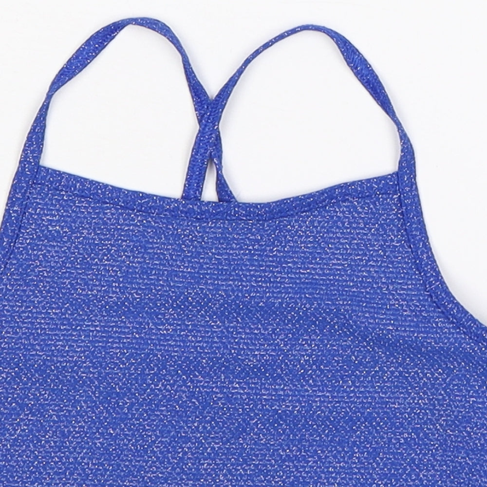 Marks and Spencer Girls Blue   Basic Tank Size 7-8 Years