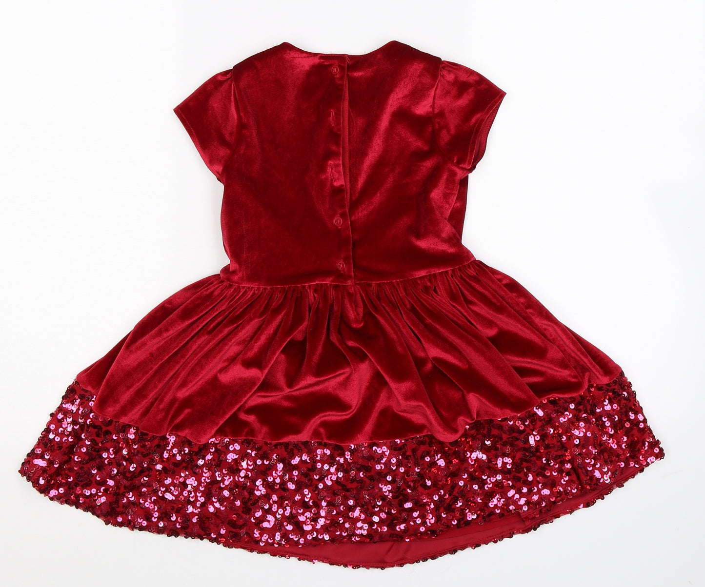 Marks and Spencer Girls Red   Fit & Flare  Size 3-4 Years