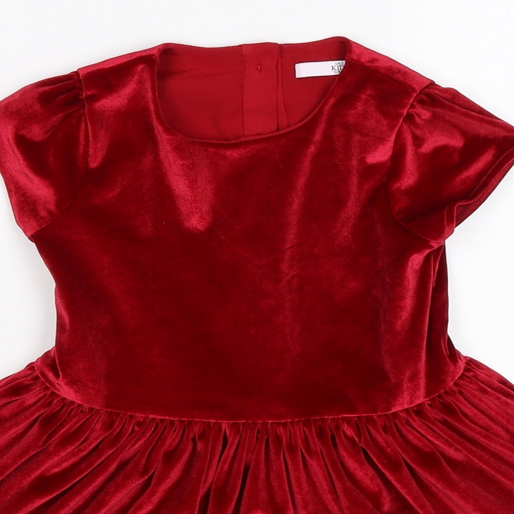 Marks and Spencer Girls Red   Fit & Flare  Size 3-4 Years