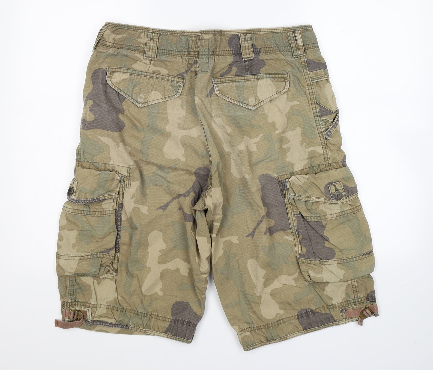 Marks and Spencer Mens Multicoloured Camouflage  Cargo Shorts Size 34