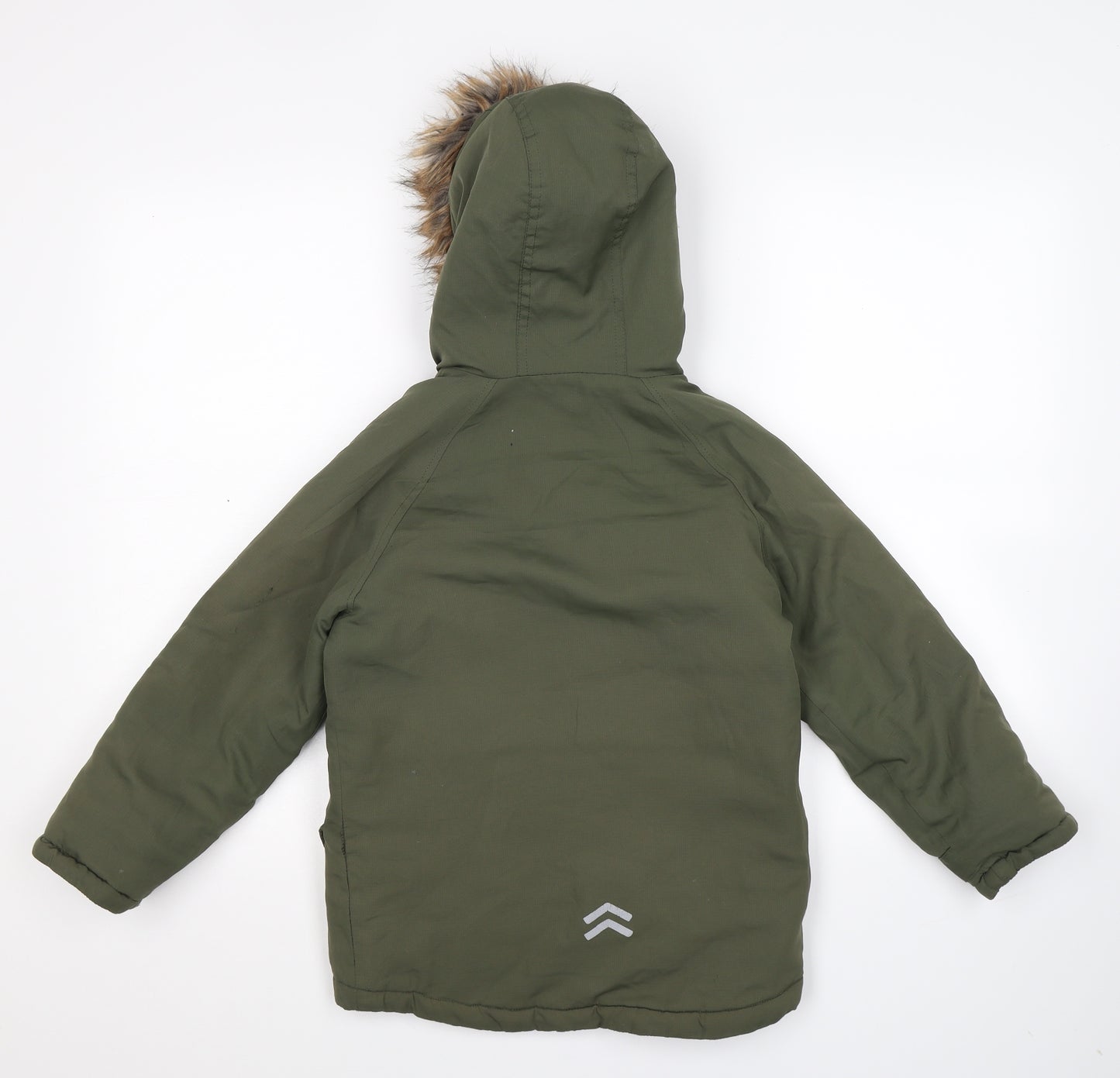 Nutmeg Boys Green   Parka Coat Size 6-7 Years