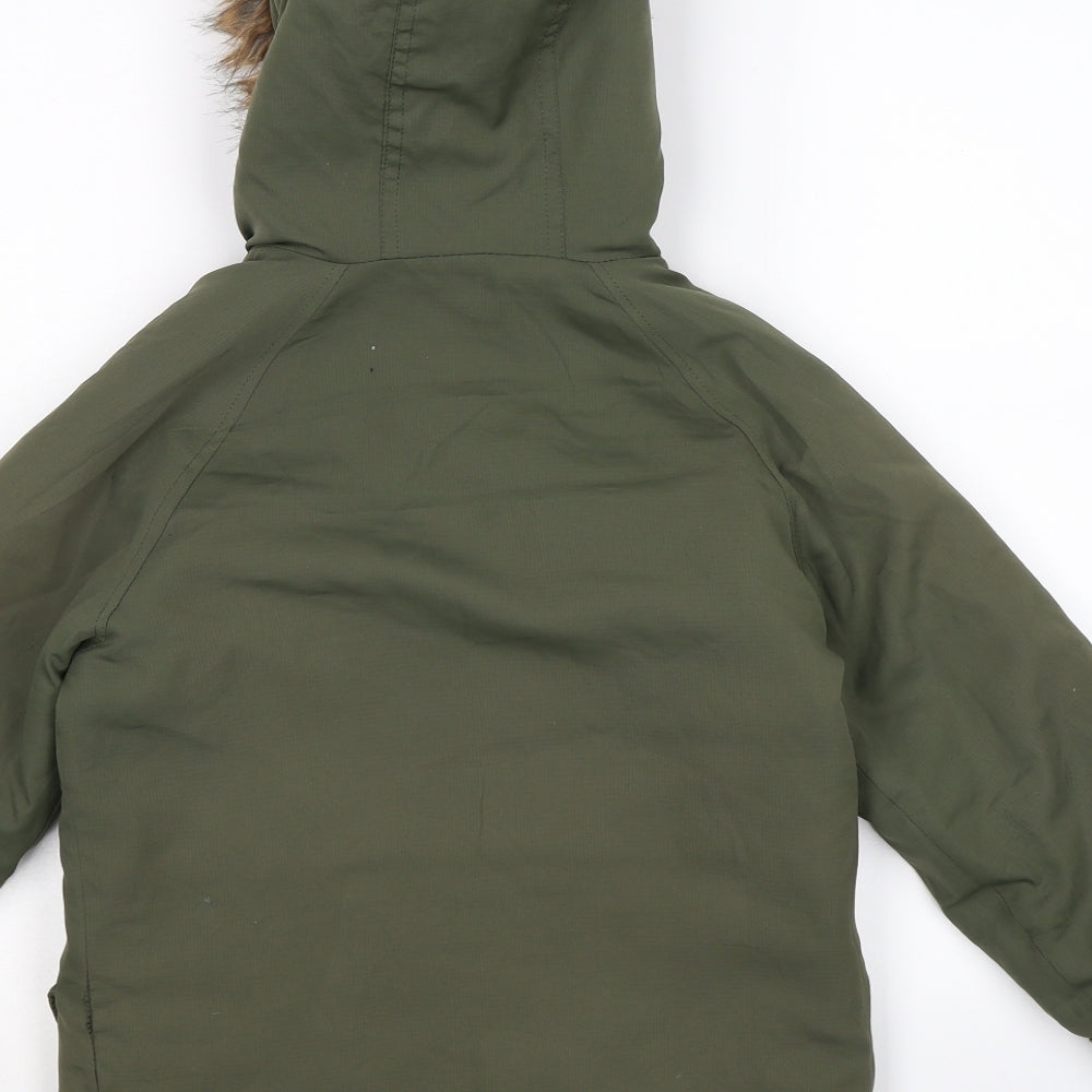 Nutmeg Boys Green   Parka Coat Size 6-7 Years