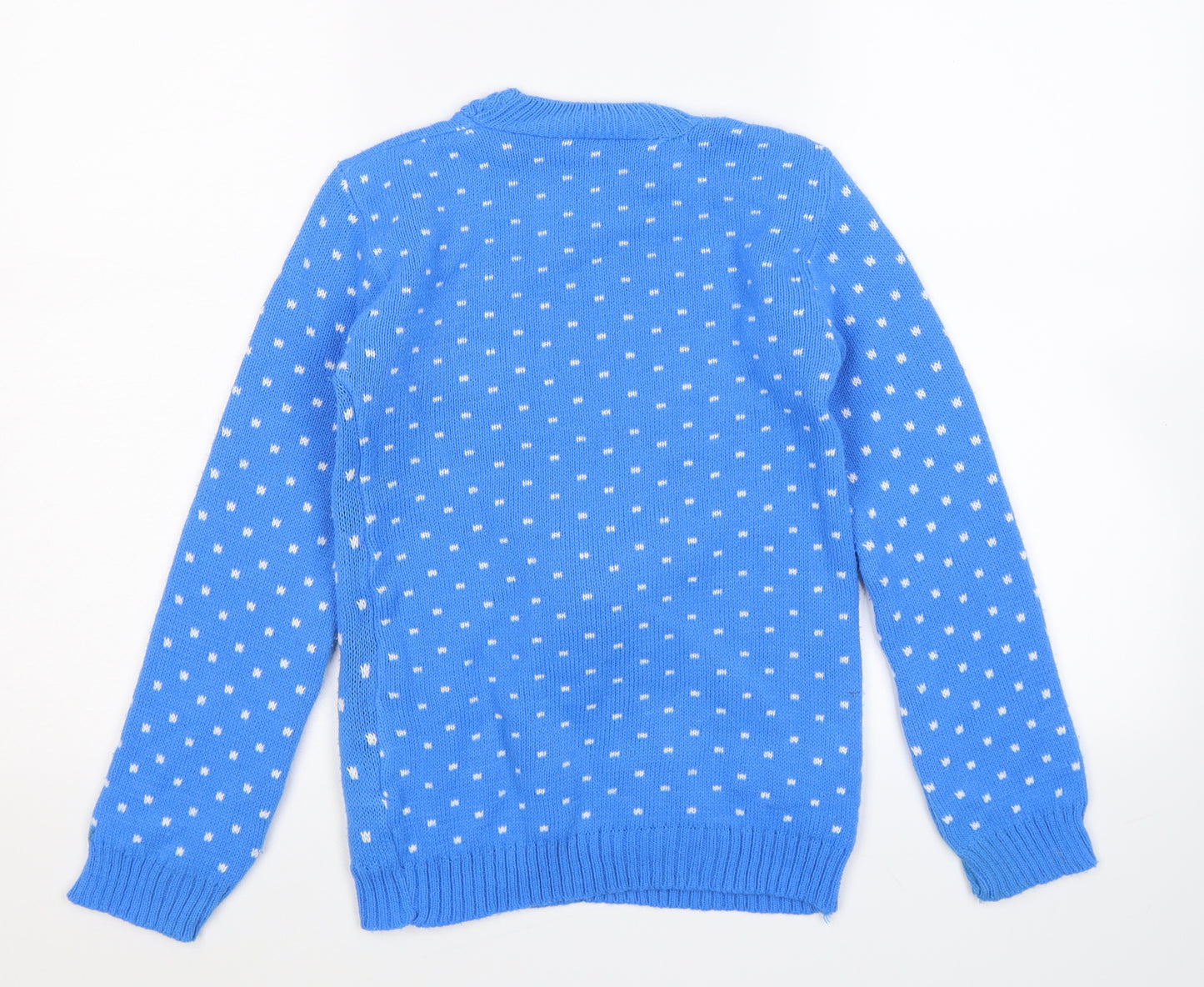 Sapphire Boys Blue  Knit Pullover Jumper Size 7-8 Years  - Christmas