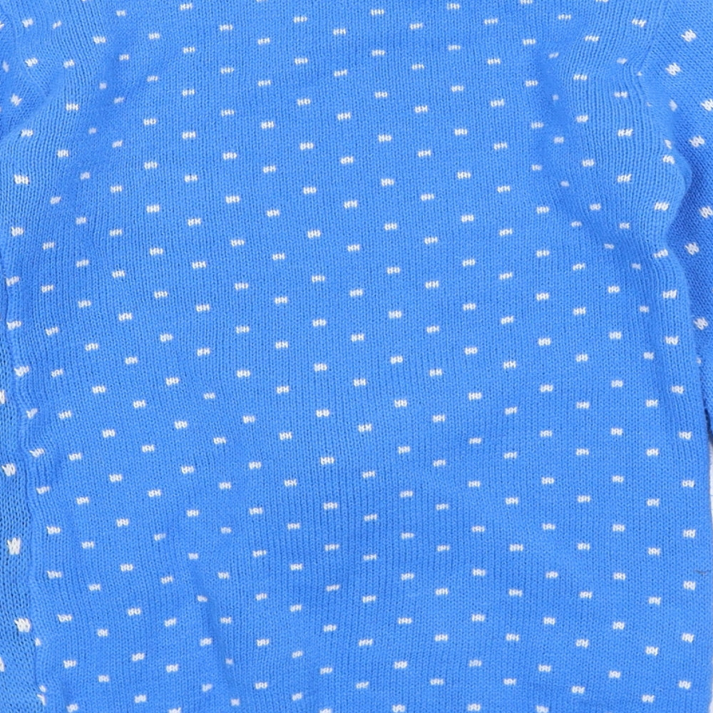 Sapphire Boys Blue  Knit Pullover Jumper Size 7-8 Years  - Christmas