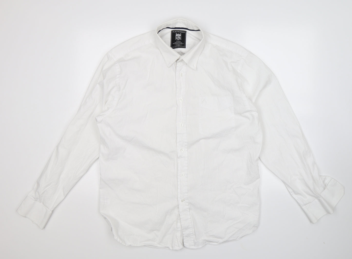 Austin Reed Mens White    Button-Up Size XL