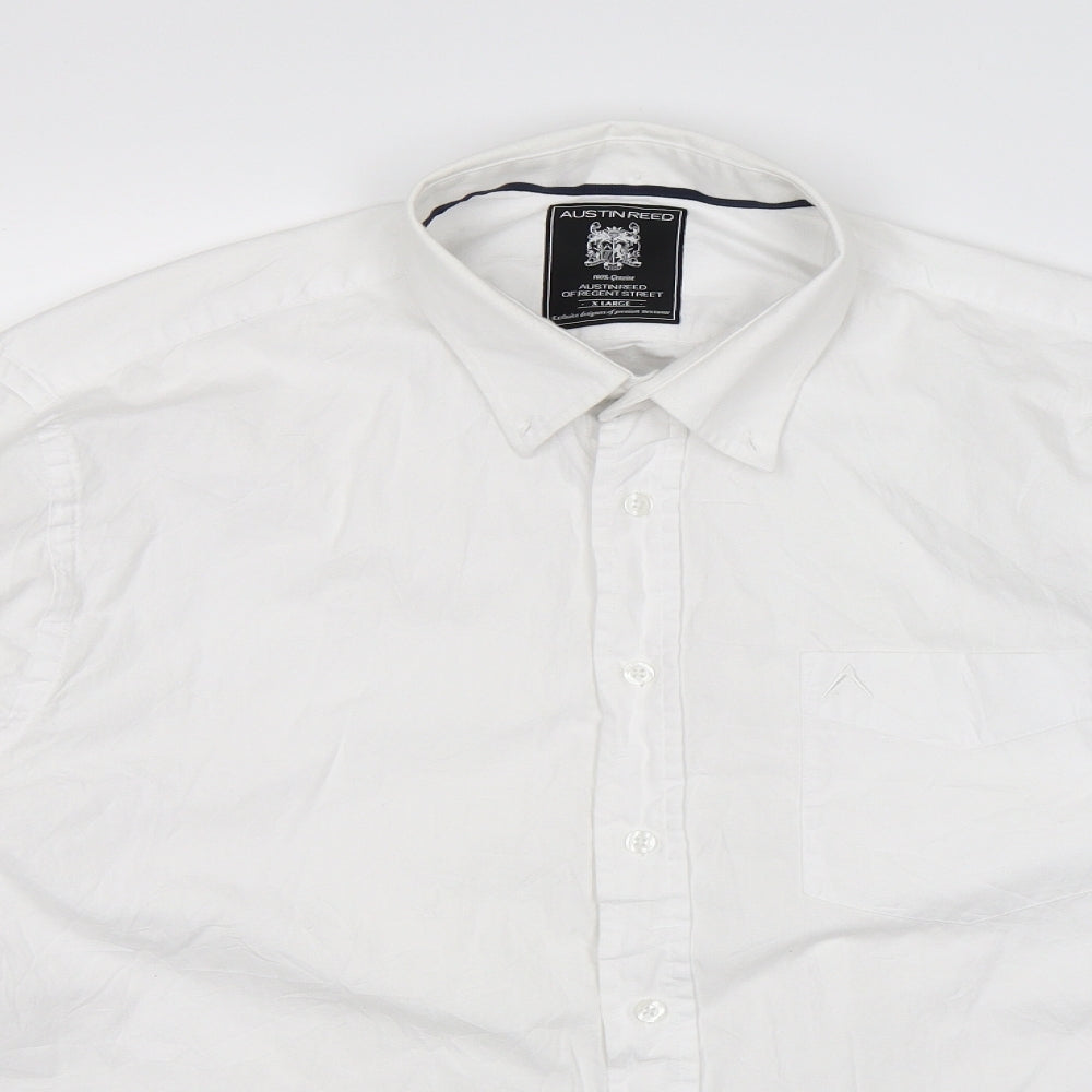 Austin Reed Mens White    Button-Up Size XL