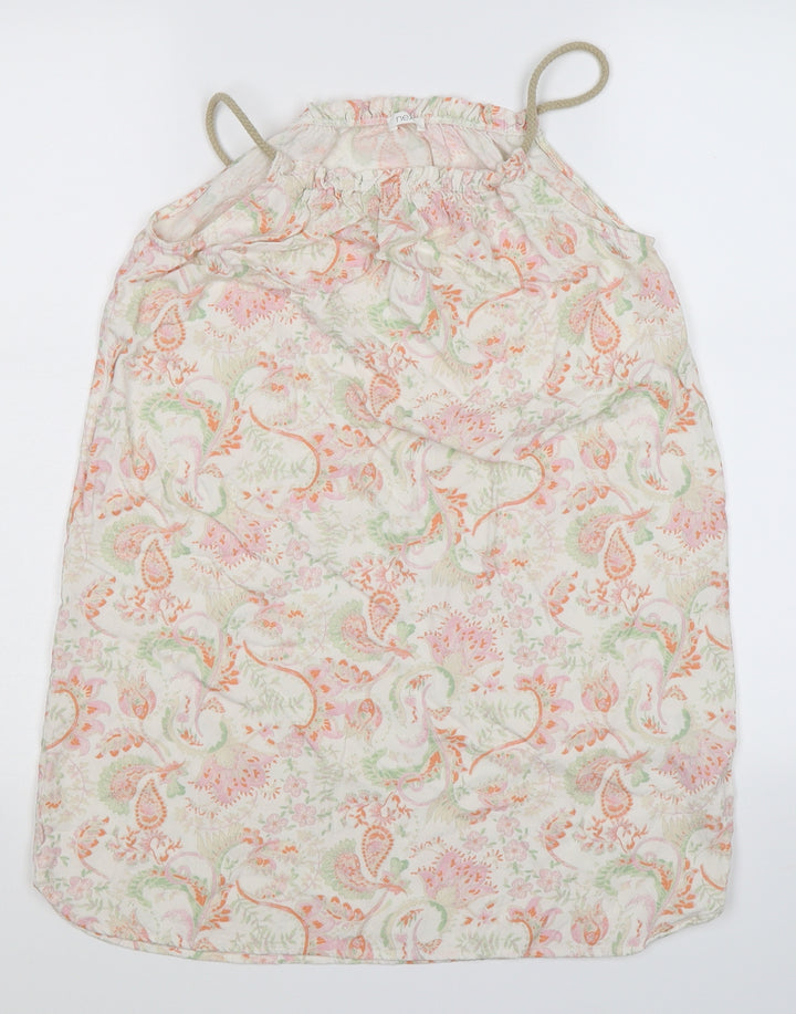 NEXT Girls White Floral  Tank Dress  Size 12 Years