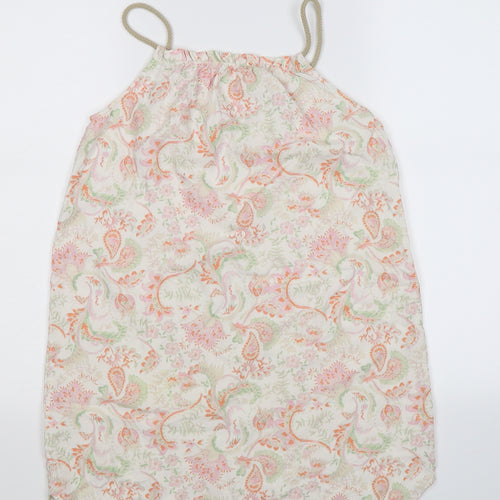 NEXT Girls White Floral  Tank Dress  Size 12 Years
