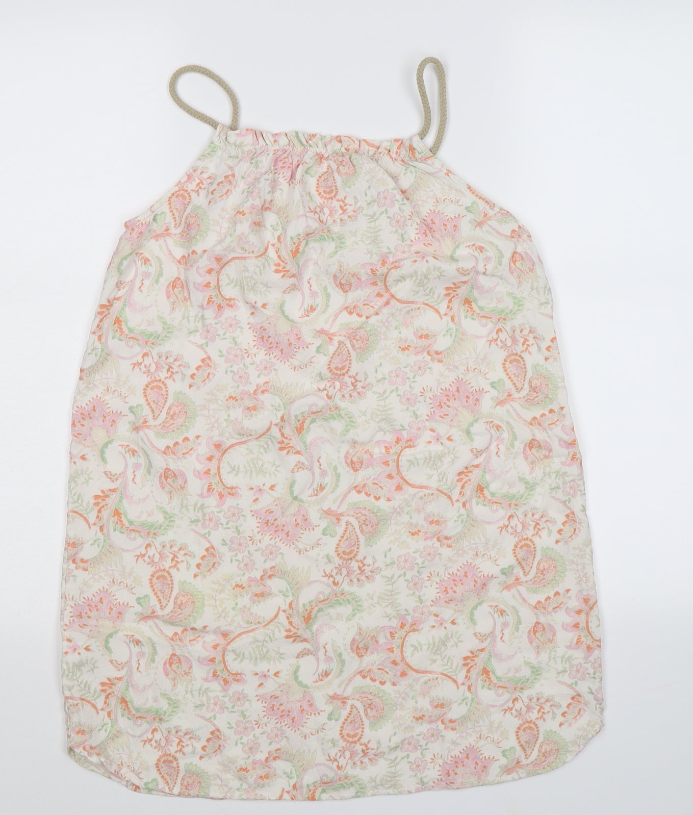 NEXT Girls White Floral  Tank Dress  Size 12 Years