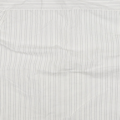 Greenwoods Mens White Striped   Dress Shirt Size 20