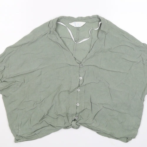 Primark Womens Grey   Basic Button-Up Size 10