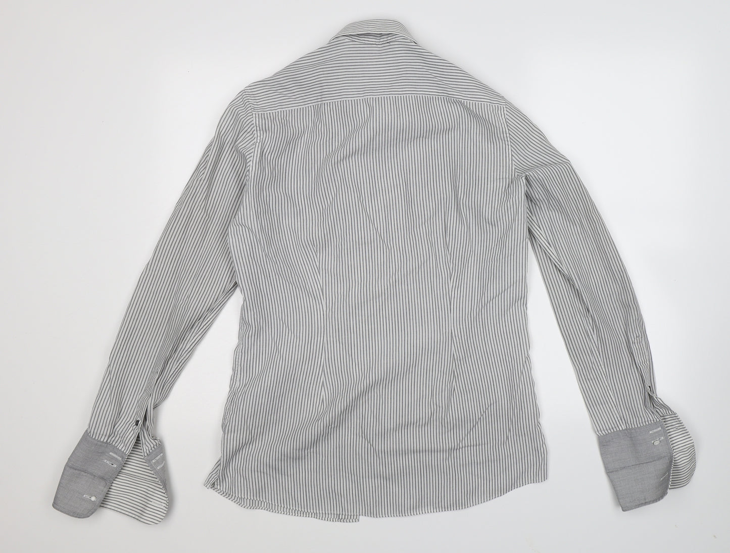 NEXT Mens White Striped   Dress Shirt Size 15.5