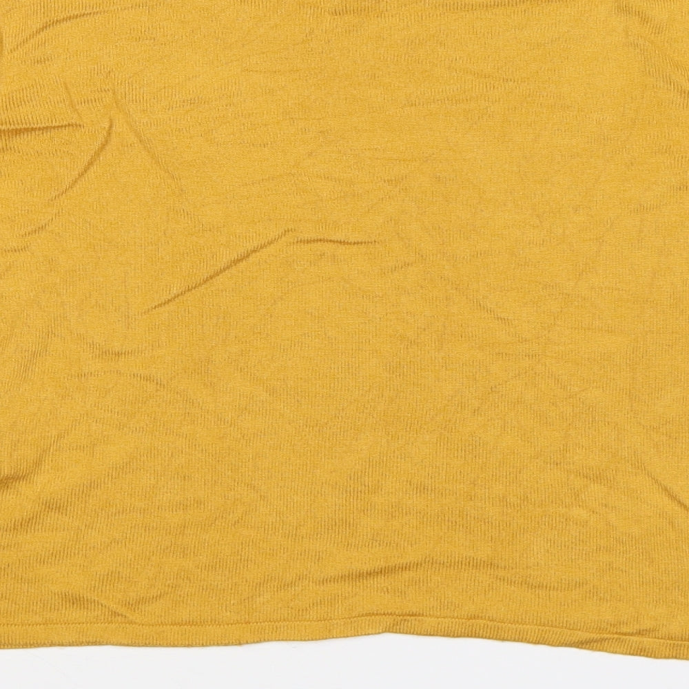 New Look Womens Yellow  Knit Pullover Jumper Size 8