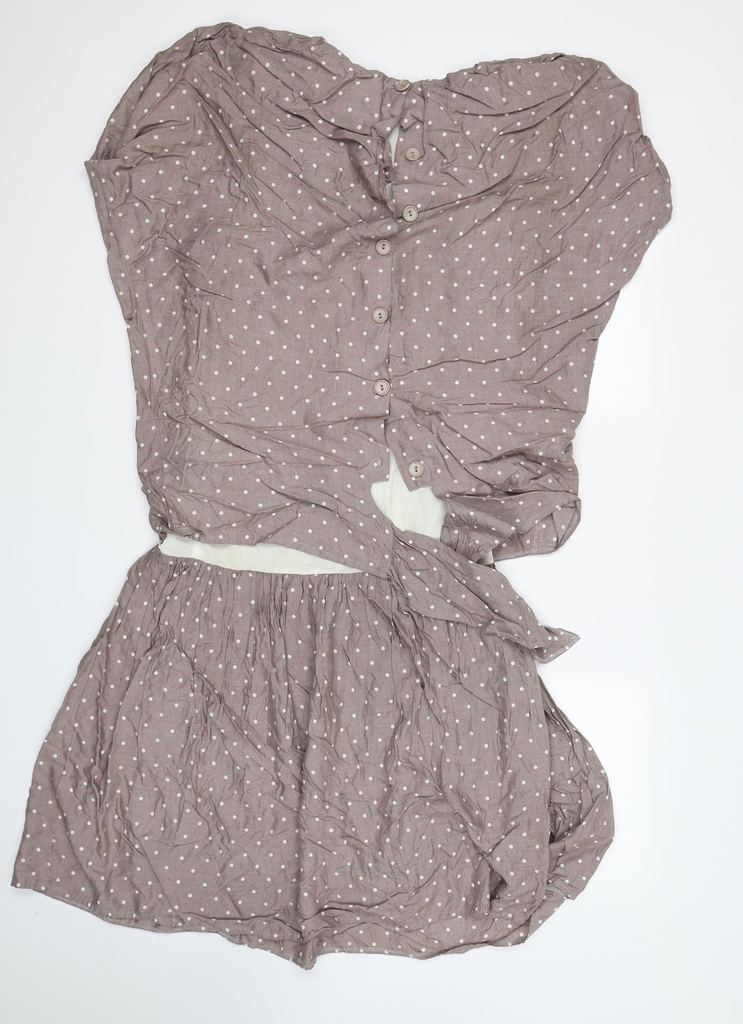 Dorothy Perkins Womens Grey Polka Dot  Fit & Flare  Size 12
