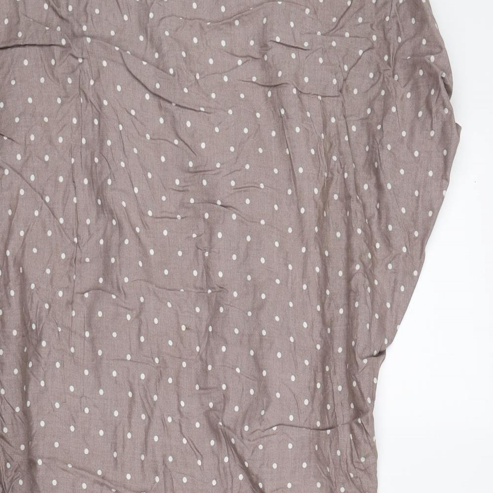 Dorothy Perkins Womens Grey Polka Dot  Fit & Flare  Size 12