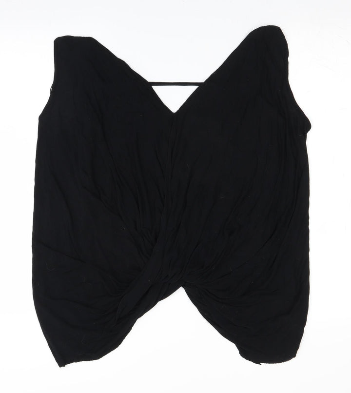 River Island Womens Black Wrap Blouse Size 10