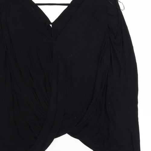 River Island Womens Black   Wrap Blouse Size 10
