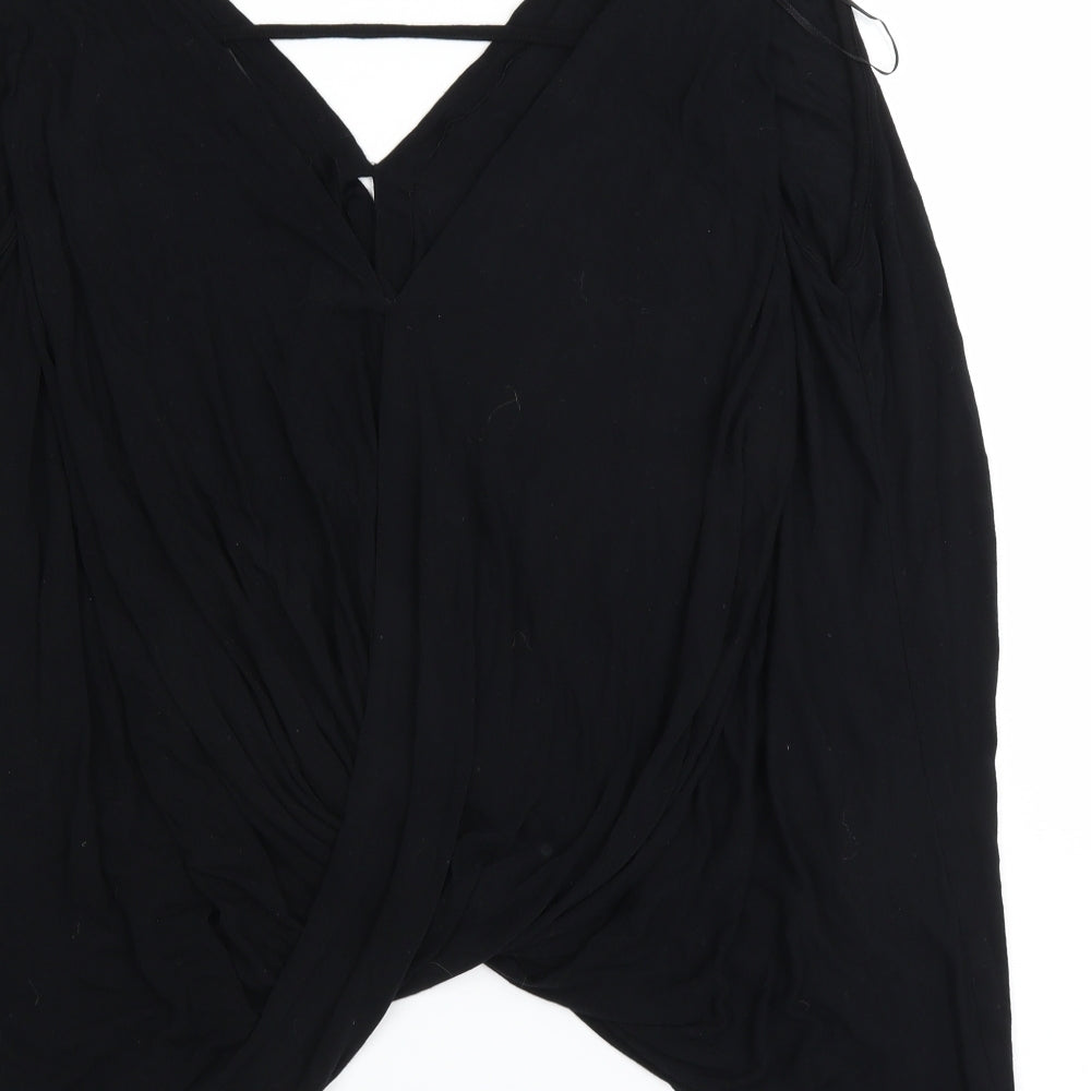 River Island Womens Black   Wrap Blouse Size 10