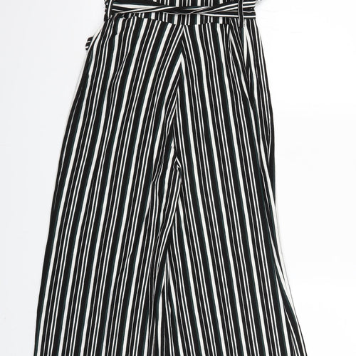 F&F Womens Black Striped  Jumpsuit One-Piece Size 6 L27 in